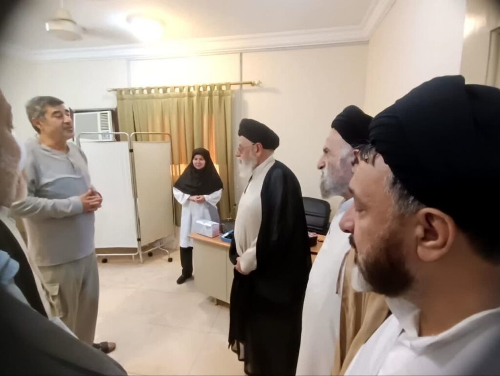 بازدید آیت‌الله حاج سیدمحمدکاظم مدرسی مسئول بعثه حضرت آیت‌الله العظمی نوری همدانی دامت برکاته و همراهان حضرات آیات دری نجف‌آبادی و غروی از تیم پزشکی مستقر در مدینه منوره